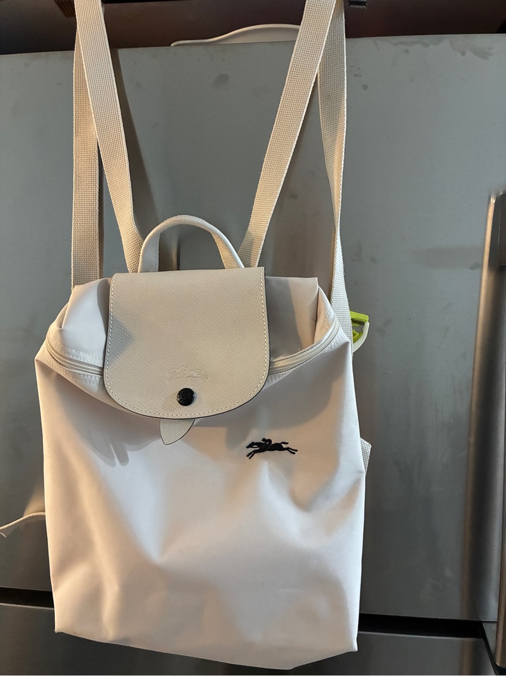Longchamp Le Pliage Nylon Backpack – Ivory/White
